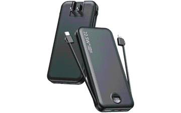 12000mAh Portable Charger with Built-in Cables