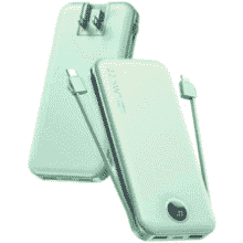 12000mAh Portable Power Bank with Built-in Cables
