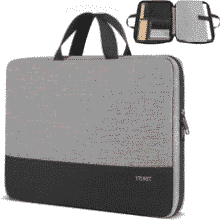 15.6 inch Laptop Case - Water Resistant Computer Bag for Lenovo, HP, Dell, Asus - Grey