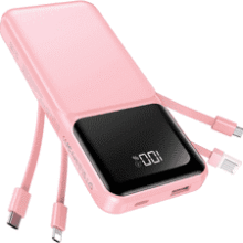 20000mAh Portable Charger with Built in Cable