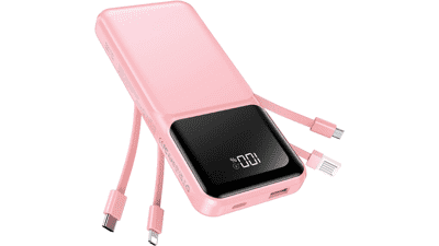 20000mAh Portable Charger with Built in Cable