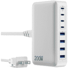 200W USB C Charger: 8-Port GaN Fast Charging Hub