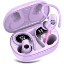 2023 Wireless Earbuds: Bluetooth 5.3, 50H, Deep Bass, IP7 Waterproof - Purple