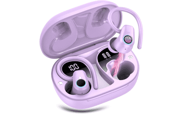 2023 Wireless Earbuds: Bluetooth 5.3, 50H, Deep Bass, IP7 Waterproof - Purple