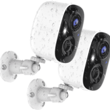 2K Wireless Outdoor Security Camera - Home Protection 2-Pack