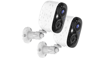 2K Wireless Outdoor Security Camera - Home Protection 2-Pack