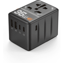 35W Universal Travel Adapter - International Power Outlet with 3 USB-C & 2 USB-A Ports