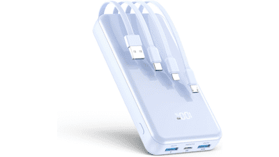 42800mAh Portable Charger Power Bank with Built-in Cable
