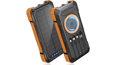 49800mAh Solar Power Bank: Wireless Portable Charger with Fast Charging