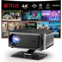 4K Projector with Dolby Audio - Smart Outdoor Movie Projector