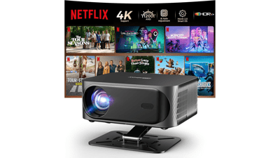 4K Projector with Dolby Audio - Smart Outdoor Movie Projector