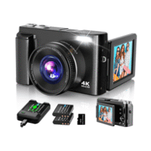 4K Vlogging Camera - 48MP Autofocus Digital Camera with 16X Zoom