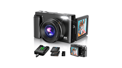 4K Vlogging Camera - 48MP Autofocus Digital Camera with 16X Zoom