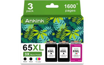 65XL Ink Cartridge Replacement for HP Envy - 3 Pack