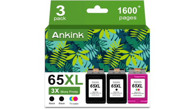 65XL Ink Cartridge Replacement for HP Envy - 3 Pack