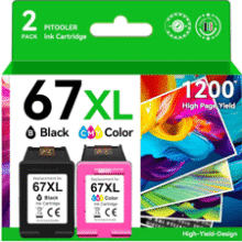 67XL Ink Cartridges for HP DeskJet & Envy Printers
