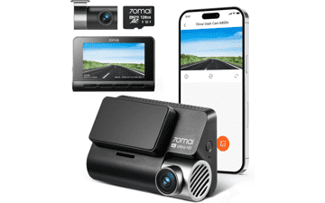 70mai 4K Dash Cam: Front & Rear, GPS, WiFi, Night Vision & 128GB Card