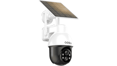 AOSU Solar PTZ Security Camera - 2K, Auto Tracking