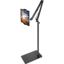 Adjustable Tablet Floor Stand: Perfect for iPads, Galaxy Tabs & More!