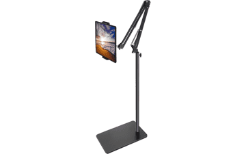 Adjustable Tablet Floor Stand: Perfect for iPads, Galaxy Tabs & More!