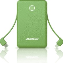 Alongza 6000mAh Portable Charger: Power Bank with Built-in Cable