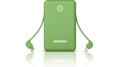 Alongza 6000mAh Portable Charger: Power Bank with Built-in Cable