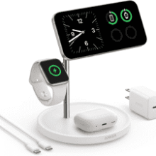 Anker MagGo 3-in-1 Charging Station: Fast Wireless Charger for iPhone, Apple Watch, AirPods