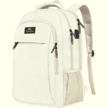 Beige Laptop Backpack: Stylish, Lightweight, & Anti-Theft