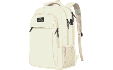Beige Laptop Backpack: Stylish, Lightweight, & Anti-Theft