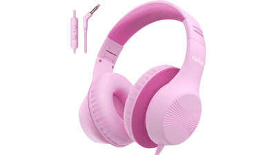 EarFun K3 Kids Headphones - Pink: Safe, Foldable, & Fun!