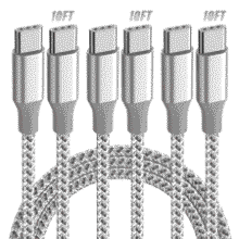 Fast Charging USB-C Cable 3-Pack - 10FT 60W - Durable & Compatible
