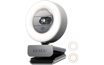 GUSGU 2K Webcam: HD Streaming with Mic & Privacy Cover