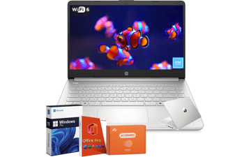 HP 14" HD Laptop: Intel N150, 16GB RAM, 384GB Storage, Windows 11 Pro