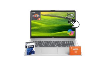 HP 17.3" Touchscreen Laptop: Ryzen 5, 64GB RAM, 2TB SSD, Windows 11 Pro