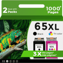 HP 65XL Ink Cartridge - Envy & DeskJet - Black & Tri-Color 2-Pack