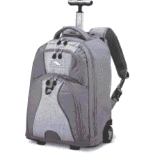 High Sierra Freewheel Wheeled Laptop Backpack - Silver Heather
