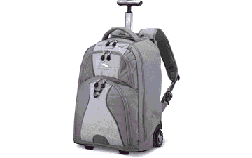 High Sierra Freewheel Wheeled Laptop Backpack - Silver Heather