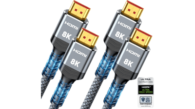Highwings 8K HDMI 2.1 Cable 2-Pack - 48Gbps Ultra High Speed