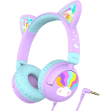 IClever Cat Ear Kids Headphones - Purple