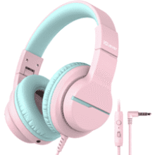 IClever Kids Headphones with Mic - Pink - Safe & Foldable