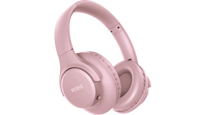 KVIDIO Bluetooth Headphones: 65H, Deep Bass, Foldable