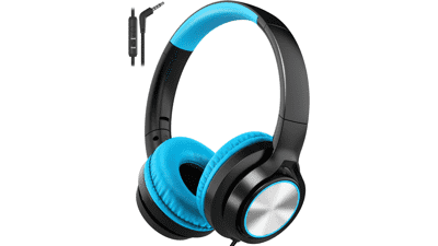 Kids Headphones with Mic - Safe & Comfy