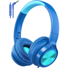 Kids Headphones with Microphone - Safe Volume, Perfect for School & Travel