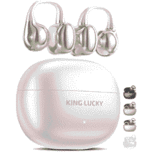King Lucky Open Ear Wireless Earbuds: 50H Playtime, Mic & Waterproof