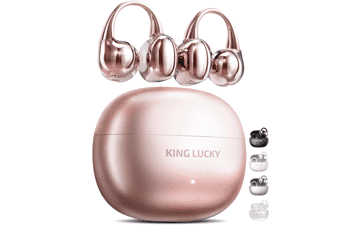 King Lucky Open Ear Wireless Earbuds - Pink