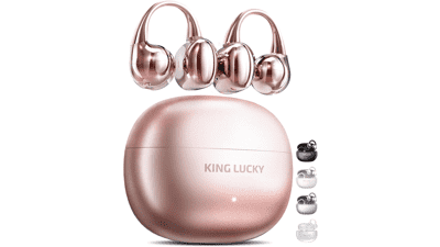 King Lucky Open Ear Wireless Earbuds - Pink