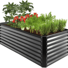 Large Metal Raised Garden Bed - 6x3x2ft Outdoor Planter