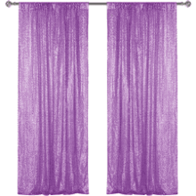 Lavender Sequin Backdrop Curtain - 2FTx8FT Sparkle Drapes for Parties & Weddings