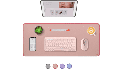 Logitech Dark Rose Desk Mat: Studio Series - Large, Spill-Resistant
