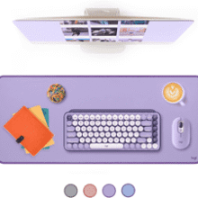 Logitech Lavender Desk Mat: Studio Series - Spill-Resistant & Anti-Slip